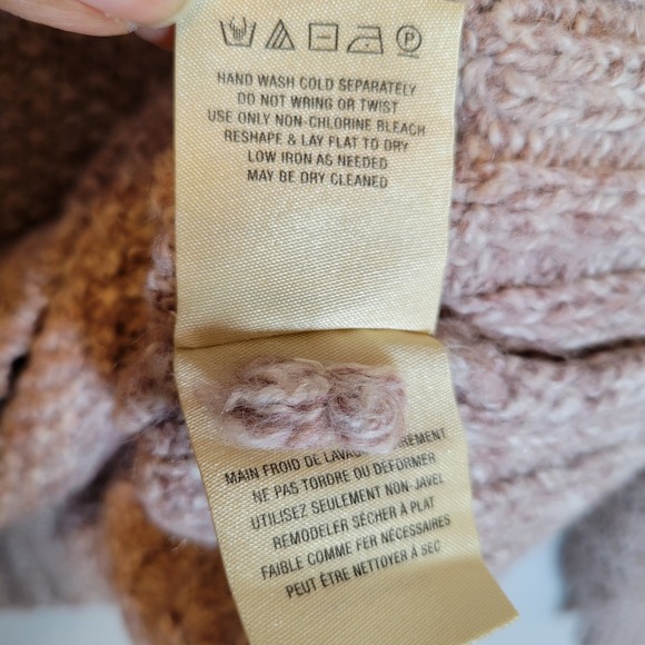 Sleeping on Snow Womens Cowl Neck Chunky Cable Knit Sweater Size Small Purple - Picture 4 of 10